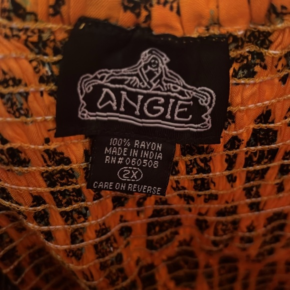 Vintage Angie boho dress 2x multi color pattern sundress - Picture 4 of 7